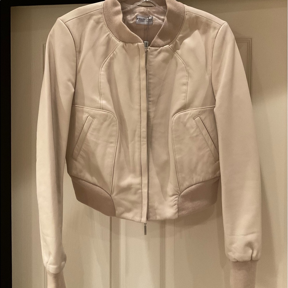 PHILOSOPHY DI ALBERTA FERRETTI LEATHER JACKET 40